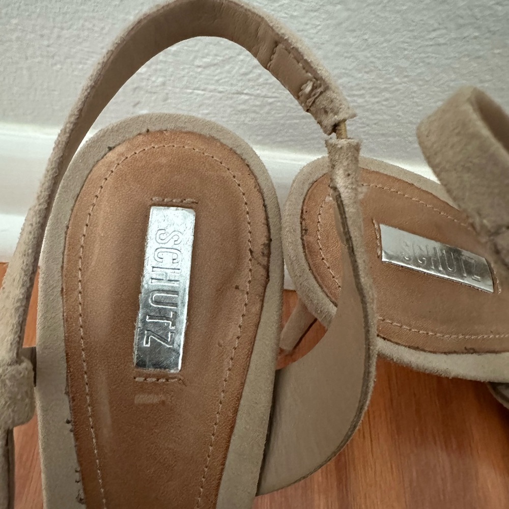 Elegant Tan Women's Slingback Heels - Picture 4 of 7